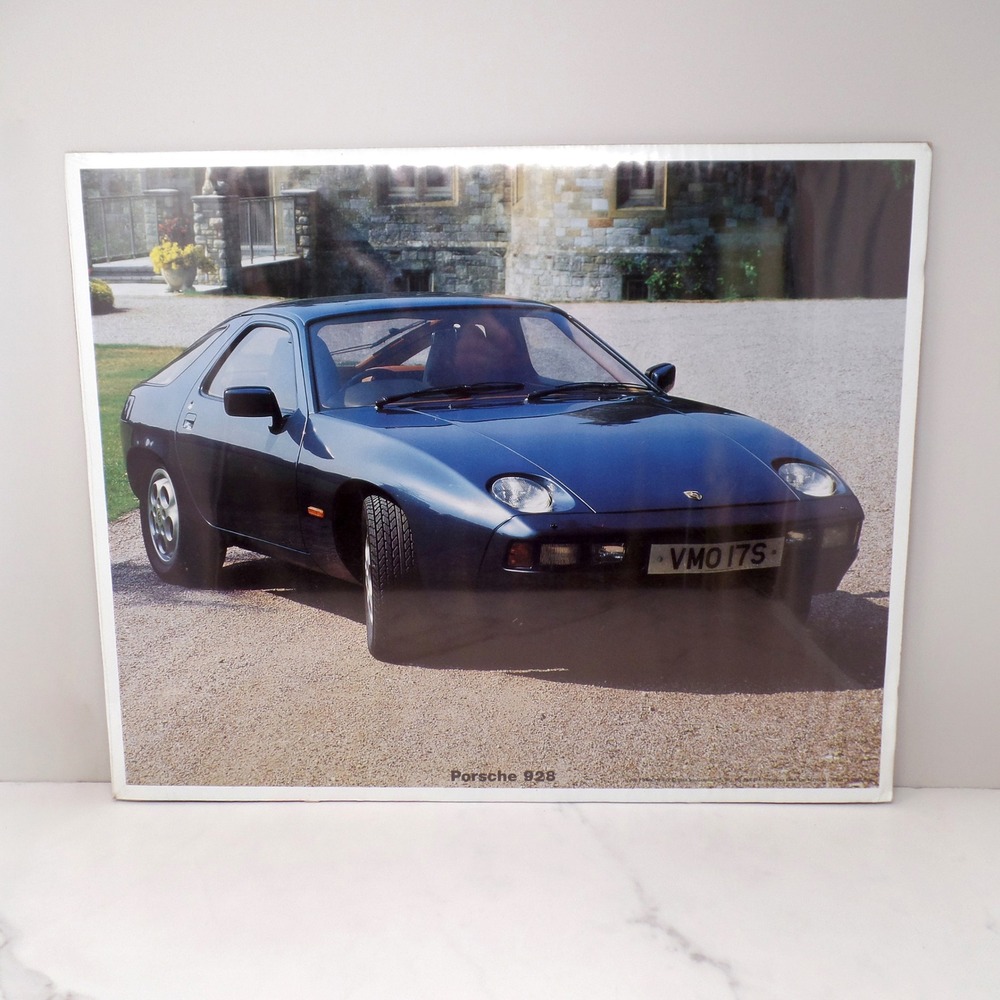 Vintage Porsche 928 Poster from 1986, 20x16, in Original Shrinkwrap on Cardboard